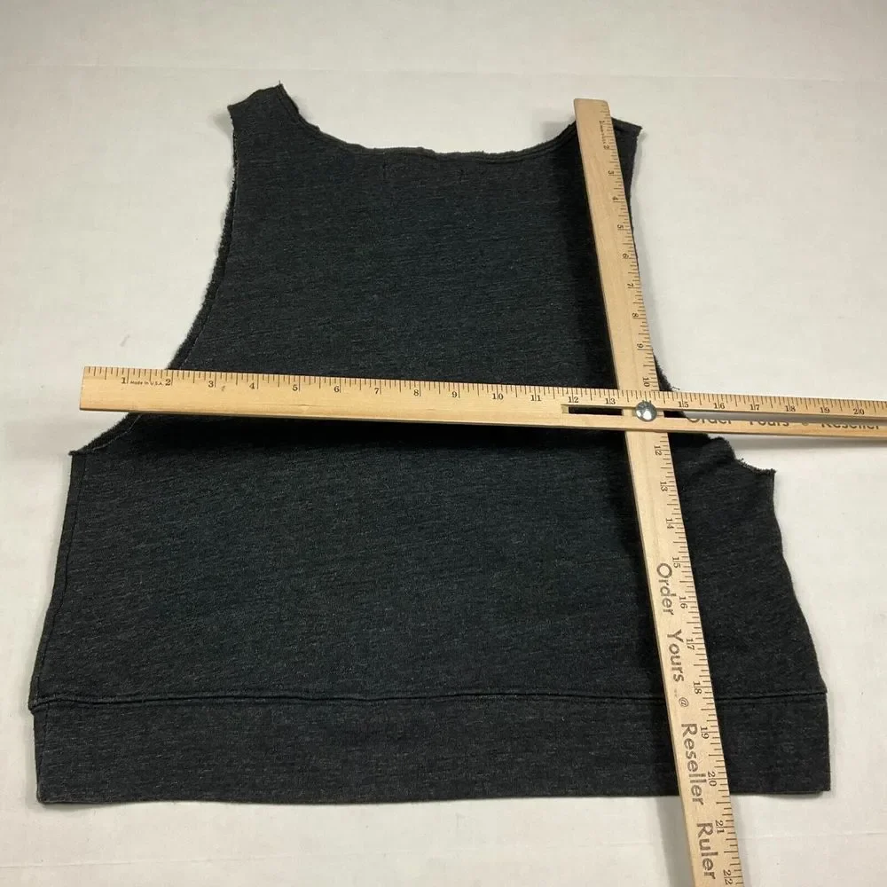 Spiritual Gangster Womens Cropped Tank Top Gray Sleeveless Workout Casual MEDIUM - Picture 7 of 10